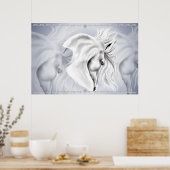 White Horse Head afdrukken Poster (Keuken)