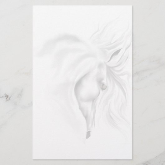 White Horse Head Briefpapier (Voorkant)