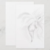 White Horse Head Briefpapier (Voorkant / Achterkant)
