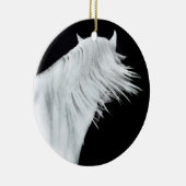 White Horse Head Drie Panels Keramisch Ornament (Rechts)