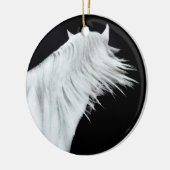 White Horse Head Drie Panels Keramisch Ornament (Links)