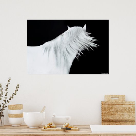 White Horse Head Poster (Keuken)