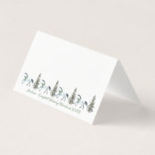 White Horse Holiday Cedar Guest Place Card Visitekaartje (Achterkant)