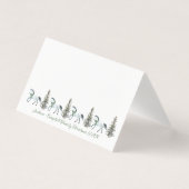 White Horse Holiday Cedar Guest Place Card Visitekaartje (Voorkant)