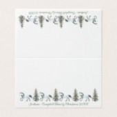 White Horse Holiday Cedar Guest Place Card Visitekaartje (Buitenkant ongevouwen)