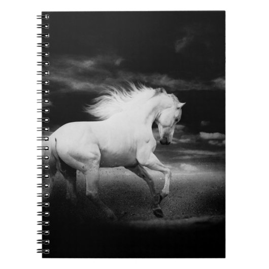 White Horse in Black and White Notitieboek (Voorkant)