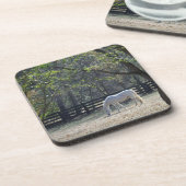 White Horse in bomen Drankjes Onderzetter (Linkerzijde)