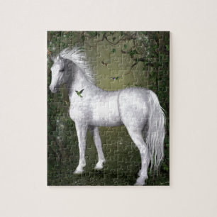 White Horse in de Bossen met Hummingvogels Legpuzzel