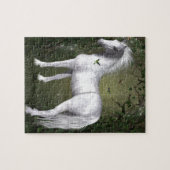 White Horse in de Bossen met Hummingvogels Legpuzzel (Horizontaal)