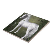 White Horse in de Bossen met Hummingvogels Tegeltje (Zijkant)
