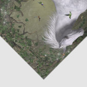 White Horse in de Bossen met Hummingvogels Tissuepapier (Detail)