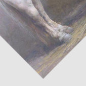 White Horse in Stable  French Decoupage Tissuepapier (Detail)