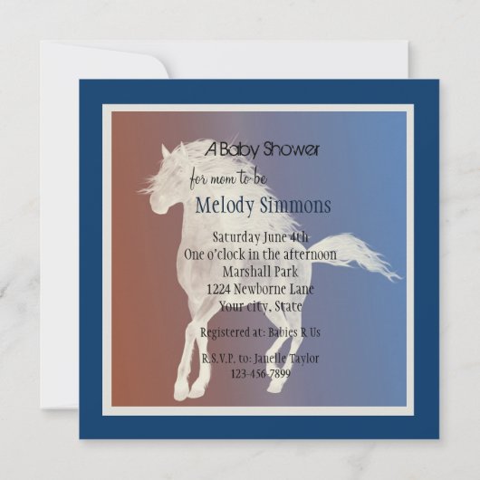 White Horse Kaart (Achterkant)