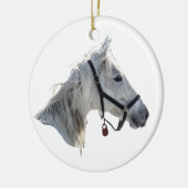White Horse Keramisch Ornament (Links)