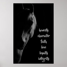 White Horse Kernwaarden  Poster