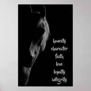 White Horse Kernwaarden  Poster