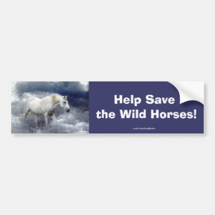 White Horse Lover Equine Bumpersticker