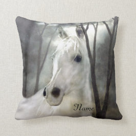 White Horse met naam Kussen
