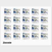 White Horse met Wings Vierkante Sticker (Vel)