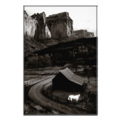 White Horse Monochrome Canyonlands - Geopend print Foto Afdruk (Voorkant)