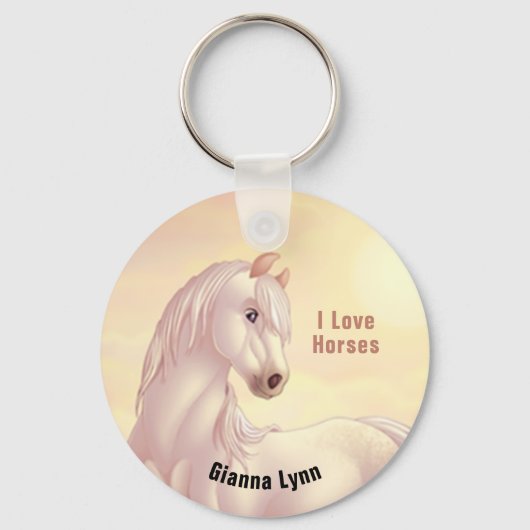 White Horse Monogrammed Sleutelhanger (Achterkant)