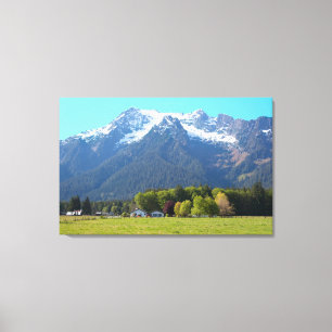 White Horse Mountain en Ranch Canvas Afdruk