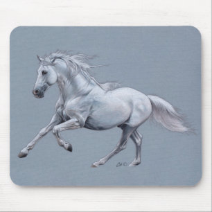 White Horse Mousepad Muismat