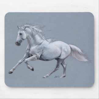 White Horse Mousepad Muismat