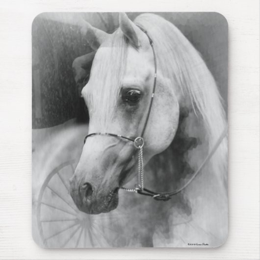 White Horse Mousepad Muismat (Voorkant)