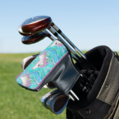 White Horse naadloze pasta-kleurig patroon Golfheadcover (Insitu)
