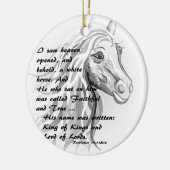 White Horse of a King Keramisch Ornament (Links)