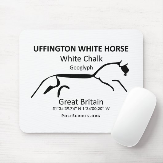White Horse of Uffington Muismat (Met muis)