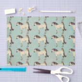 White Horse & Owl Blue Tissue Paper Tissuepapier (Craft)