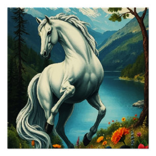 WHITE HORSE PERFECT POSTER