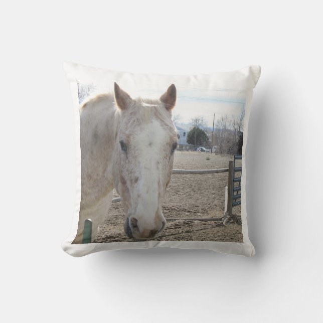 White Horse Pillow Kussen (Voorkant)