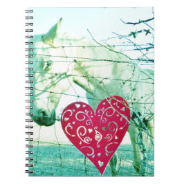 White Horse Red Heart Valentijn Notitieboek