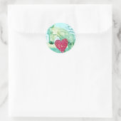 White Horse Red Heart Valentijn Ronde Sticker (Tas)
