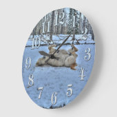 White Horse Rolling in Winter Snow Grote Klok (Hoek)