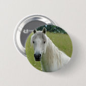 White Horse Ronde Button 5,7 Cm (Voorkant /achterkant)