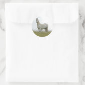 White Horse Ronde Sticker (Tas)