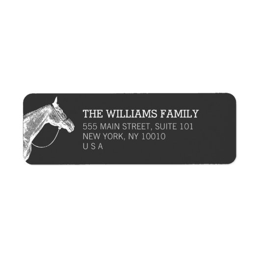 White Horse Ruitersport Adres Label (Voorkant)