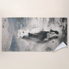 White Horse Running Through Water Strandlaken