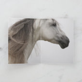 White Horse Runs Horse Wenskaart Kaart (Binnen)