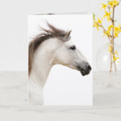 White Horse Runs Horse Wenskaart Kaart (Gele Bloem)