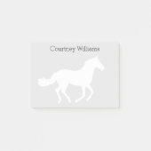 White Horse Silhouette met naam Post-it® Notes (Voorkant)