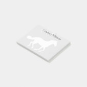 White Horse Silhouette met naam Post-it® Notes (Schuin)