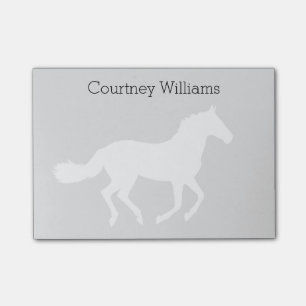 White Horse Silhouette met naam Post-it® Notes