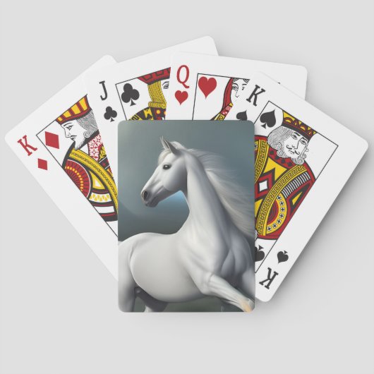 White Horse-spelkaarten Pokerkaarten (Achterkant)