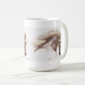 White Horse Stallion Fine Art Mok (Voorkant rechts)