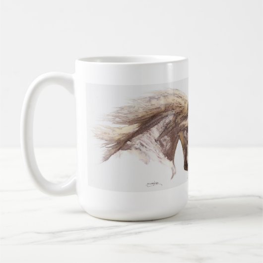 White Horse Stallion Fine Art Mok (Links)